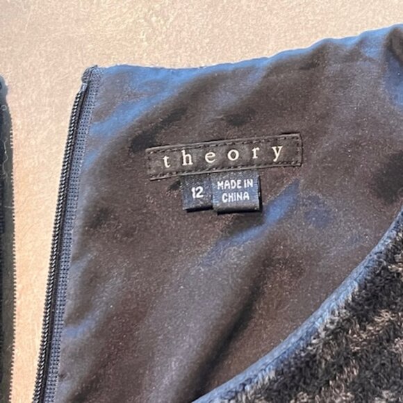 THEORY Classic Houndstooth Tweed Dress, Size 12 - Picture 3 of 7